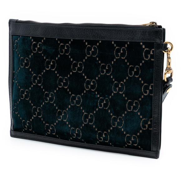 Pre-Loved Gucci GG Velvet Ophidia Clutch - Picture 2 of 7